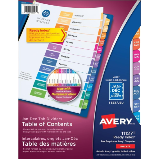 Avery 11127 Dividers