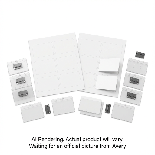 Avery Laser/Inkjet Magnetic Style 3" x 4" Name Badge Kit (Inserts, Holders), 12/box