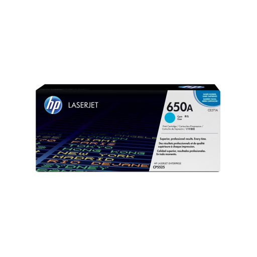 HP 650A (CE271A) Cyan Original LaserJet Toner Cartridge