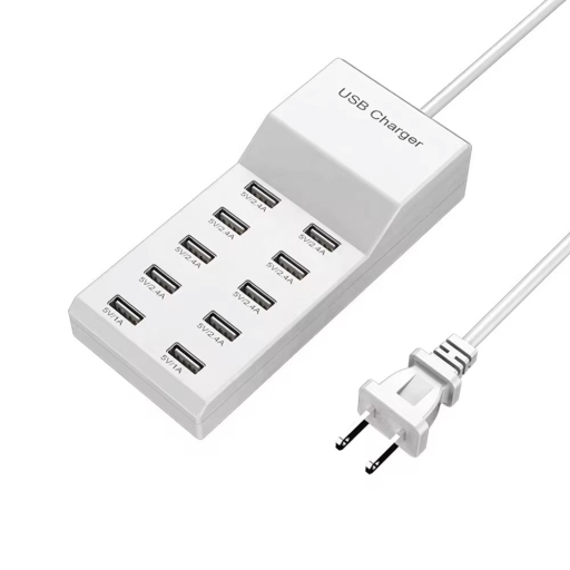 Mlink - Smart USB Charger 50W, 10 Ports, 5V 2.4A/1A