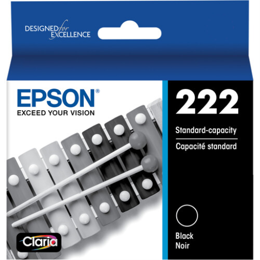T222120-S Epson T222 Black Ink Cartridge, Standard Capacity