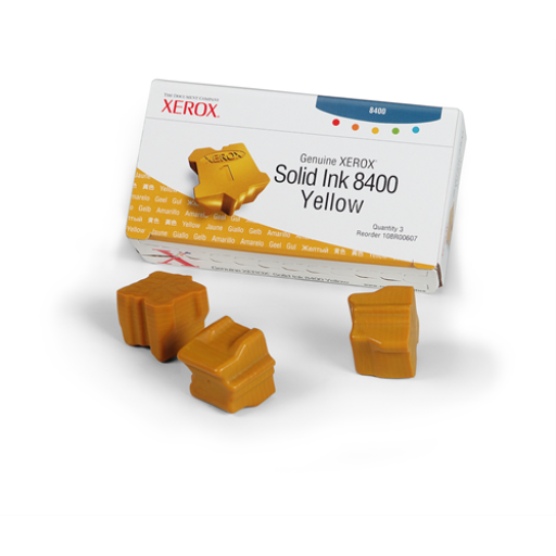108R00607 Genuine Xerox Solid Ink 8400 Yellow (three Sticks)