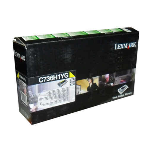 Lexmark C/X736,X738 Yellow Return Program 10K Toner Cartridge