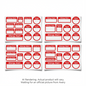 Avery Hand-write   Allergy Alert Labels, Asst'd shapes and sizes, Permanent, Red Border, 44/pkg
