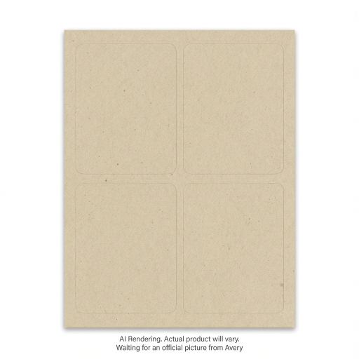 Avery Laser/Inkjet Hemp Labels, 3?" x 4?", Permanent, 10 sheets/env, 40 labels/env