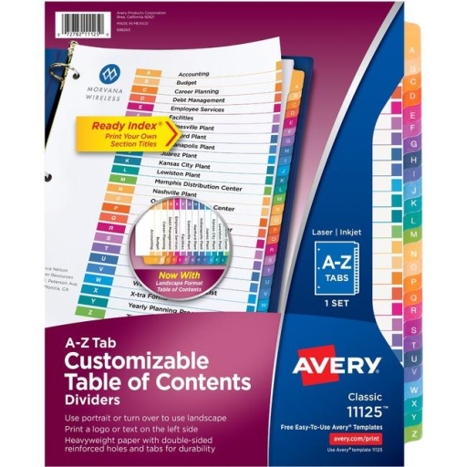 Avery 11125 Dividers