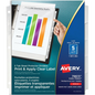 INDEX MAKER CLEAR LABEL VIEW DIVIDERS, 5 TAB, 1 SET, W