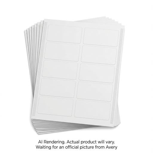 Avery Laser Waterproof Labels, 2" x 4", Permanent, White, 10 sheets/env, 100 labels/env