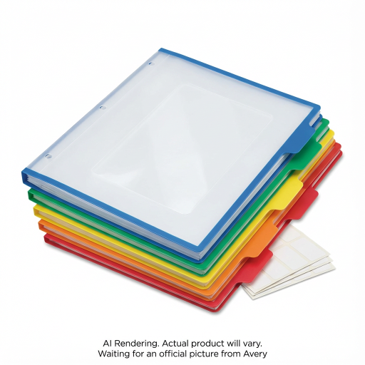 Avery Print or Write Big Tab UltraLast Dividers, 5 Tab Multi-Colour, 1 Set