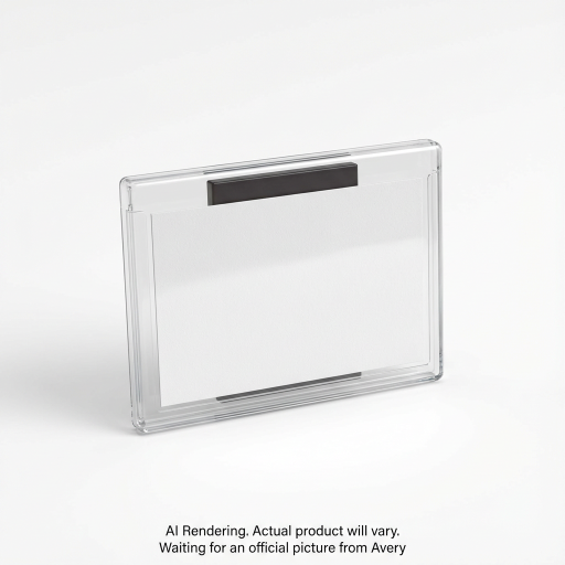 Avery Laser/Inkjet Magnetic Style 3" x 4" Name Badge Kit (Inserts, Holders), 24/box