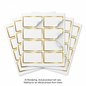 Avery Laser/Inkjet   Name Badges, 2?" x 3?", Gold Metallic Border, Flexible Film, Peel Away Feature, 5 sheets/env, 40