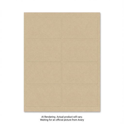 Avery Laser/Inkjet Hemp Lid Seal Labels, 1?" x 4", Permanent, 10 sheets/env, 90 labels/env