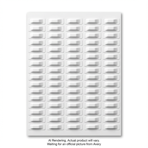 Avery Hand Apply Plain 58 Khz AM Labels, 44.6 mm x 10.15 mm, 108 labels/sheet, 540 labels/box