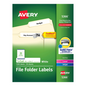 5366 FILING LABELS, TRUEBLOCK, 37/16" X 2/3", PERMANENT, WH