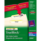 5966 FILING LABELS, TRUEBLOCK, 37/16" X 2/3", PERMANENT, YE