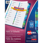 READY INDEX TABLE OF CONTENTS DIVIDERS, 24 TAB, 1 SET,
