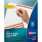 INDEX MAKER CLEAR LABEL DIVIDERS, 8 TAB, 25 SETS, WHIT
