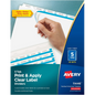 11446 INDEX MAKER CLEAR LABEL DIVIDERS, 5 TAB, 25 SETS, WHIT