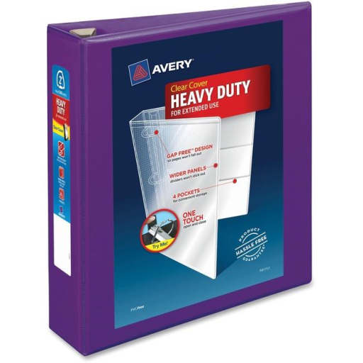 Avery View 2" HD View Binder, Purple, Gap Free D-Ring, 540 sheet capacity