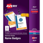Avery Laser/Inkjet Vertical Style 6" x 4?" Name Badge Kit (Inserts, Holders, Lanyard, x2 Tickets), 75/box