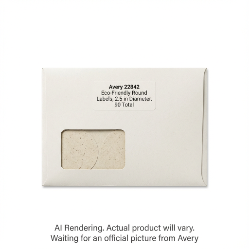 Avery Laser/Inkjet Hemp Labels, 2?" Diam., Permanent, 10 sheets/env, 90 labels/env