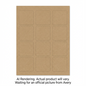 22486 SQUARE LABELS, KRAFT BROWN, 2" X 2" , 25 SHTS/ENV., 30