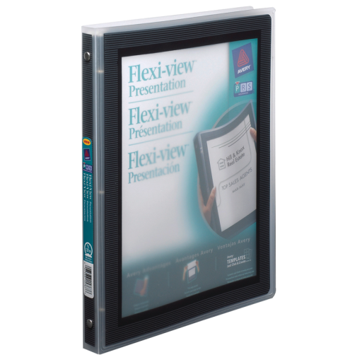 15767 SPECIALTY PRESENTATION BINDERS, FLEXIVIEW,  1/2" BLAC