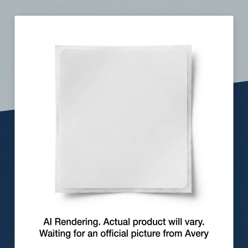 Avery Hand Apply Plain Non-Adhesive 8.2 MHz RF Labels, 1.65" x 1.67", 500 labels/roll, 1 roll/pkg