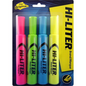 83564 HILITER DESK STYLE, 4 PACK, ASSORTED FLUORESCENT ? YE