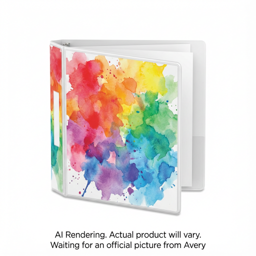 Avery View 1" Durable View Fashion Binder, Paint, Round Rings