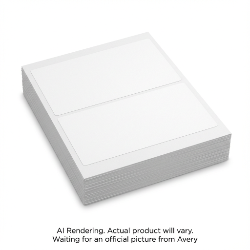 Avery Laser/Inkjet White Shipping Label, 8?? x 5??, Permanent, 250 sheets/box, 500 labels/box