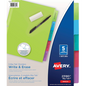 23180 Avery PAPER DIVIDER ASST BTWO 5T1SET