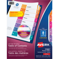 11189 READY INDEX TABLE OF CONTENTS DIVIDERS, 8 TAB, 6 SETS,