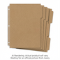 Avery Laser/Inkjet   Big TabTM Reversible Dividers 5 Tab, 1 Set, Kraft Brown