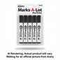MARKS?A?LOT REGULAR WHITEBOARD MARKERS, 5 PACK, BLACK,