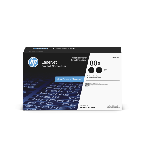 HP 80A Black Dual LaserJet Toner Cartridge