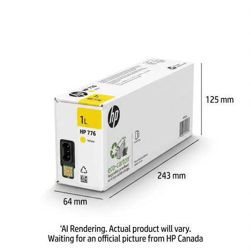 1XB08A HP HP 776 1L Yellow DesignJet Ink Cartridge