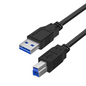 Mlink - USB 3.0 Type A to Type B Cable, Black - 1.8m (6')