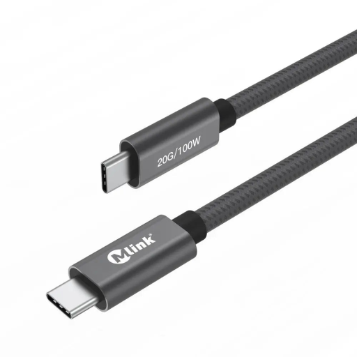 Mlink - USB-C Thunderbolt 3.2 Braided Cable PD100W 20Gbps - 1m (3.3')