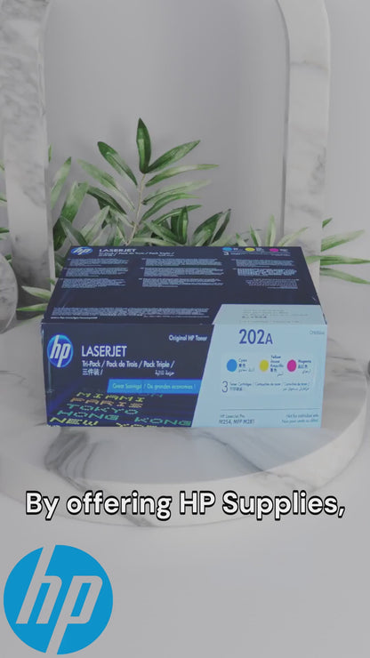 HP 202A CYM Original LJ Toner Cartridges