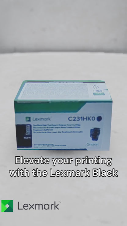 Lexmark C/MC2325, 2425, 2535, MC2640 Black Return Programme 3K Toner Cartridge Part no.: C231HK0